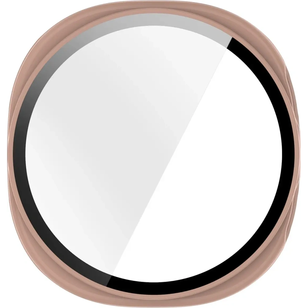 Etui ze szkłem do zegarka Bizon Case+Glass Watch do Samsung Galaxy Watch 8 44mm różowe