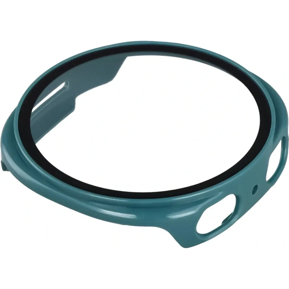 Etui ze szkłem do zegarka Bizon Case+Glass Watch do Samsung Galaxy Watch 8 44mm zielone