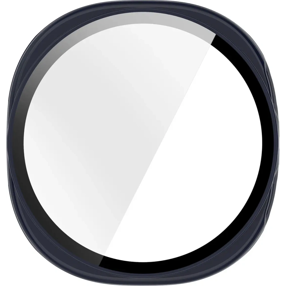 Etui ze szkłem do zegarka Bizon Case+Glass Watch do Samsung Galaxy Watch 8 44mm niebieskie