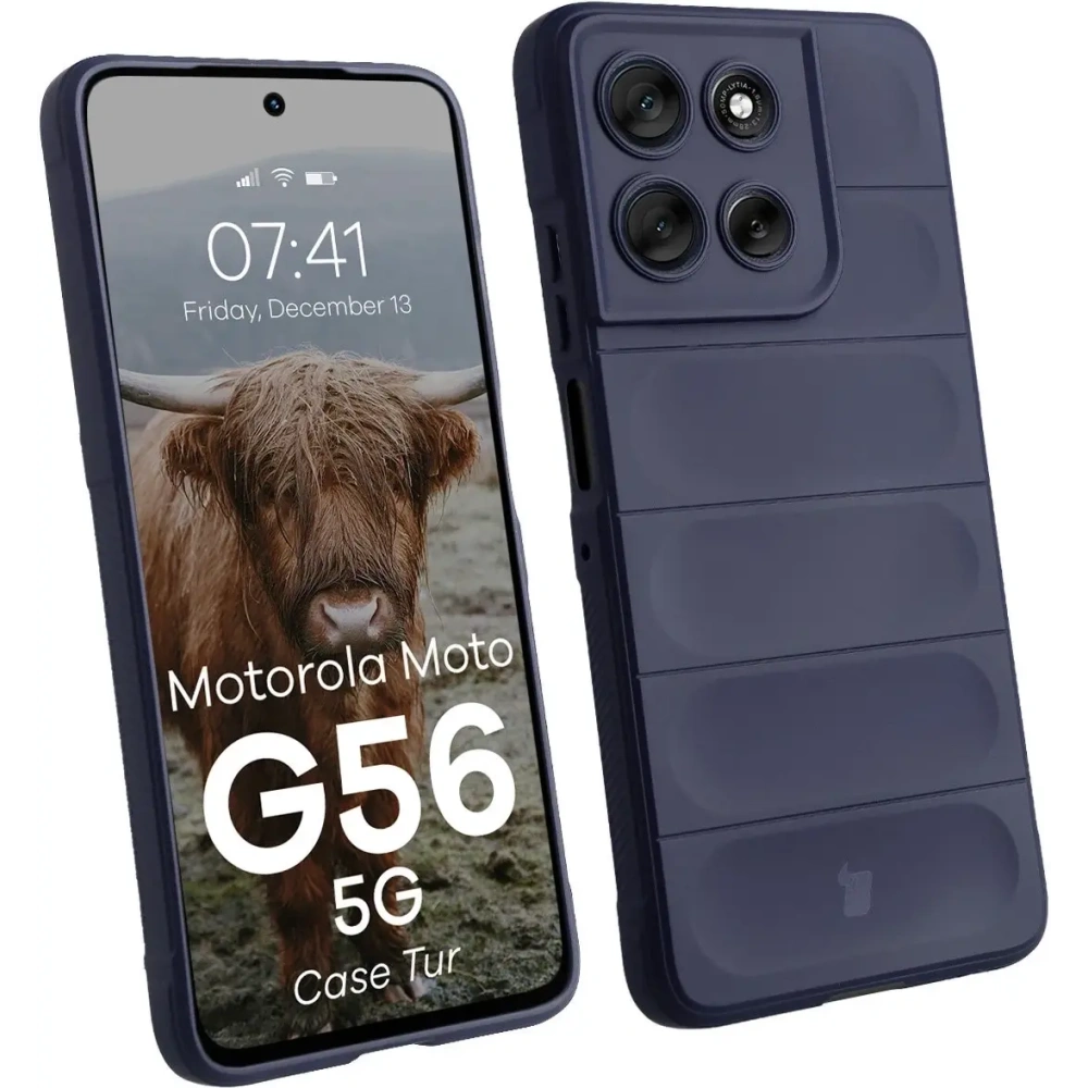 Pancerne etui Bizon Case Tur do Motorola Moto G56 5G granatowe