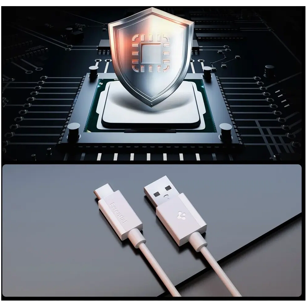 Kabel USB-C / USB-C Spigen EB6020AC Essential USB-C Cable 60W 200cm White