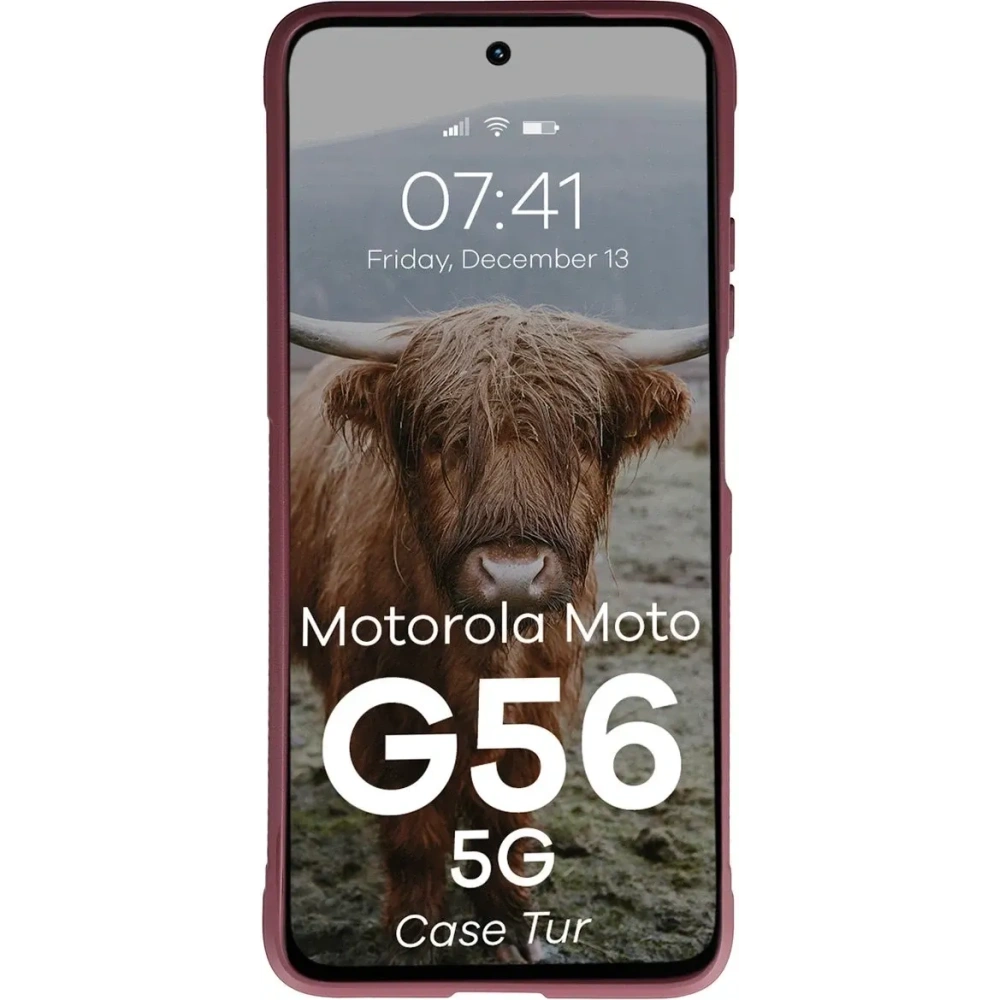 Pancerne etui Bizon Case Tur do Motorola Moto G56 5G burgundowe