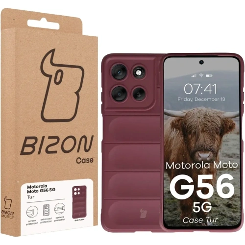 Pancerne etui Bizon Case Tur do Motorola Moto G56 5G burgundowe
