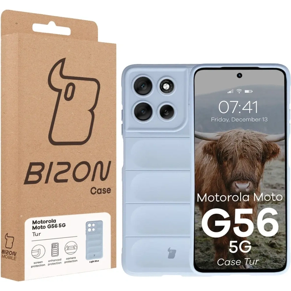 Pancerne etui Bizon Case Tur do Motorola Moto G56 5G jasnoniebieskie