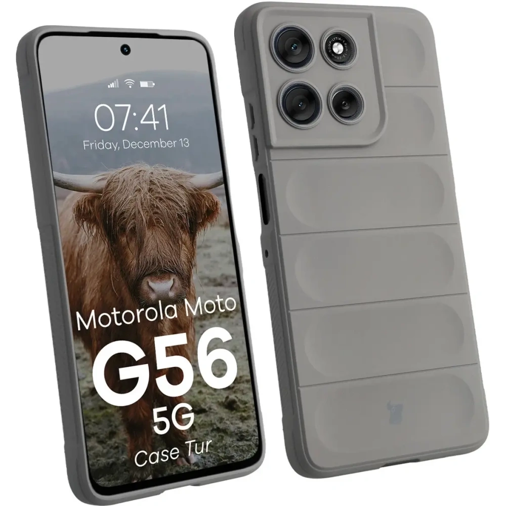 Pancerne etui Bizon Case Tur do Motorola Moto G56 5G jasnoszare