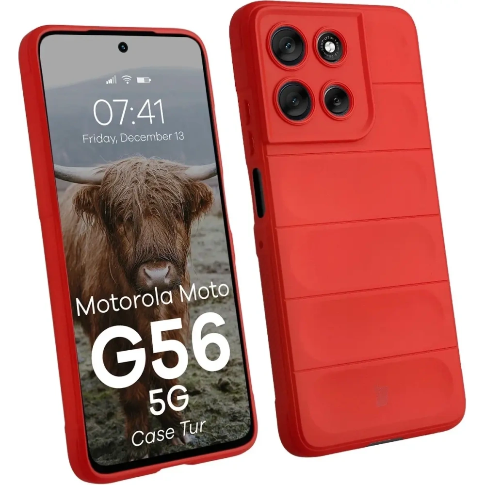 Pancerne etui Bizon Case Tur do Motorola Moto G56 5G czerwone
