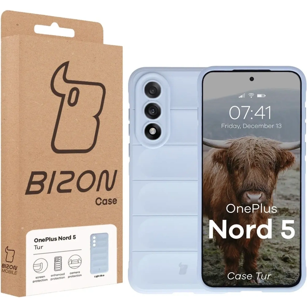 Pancerne etui Bizon Case Tur do OnePlus Nord 5 jasnoniebieskie