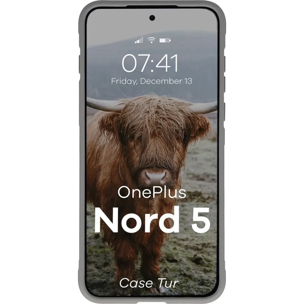 Pancerne etui Bizon Case Tur do OnePlus Nord 5 jasnoszare