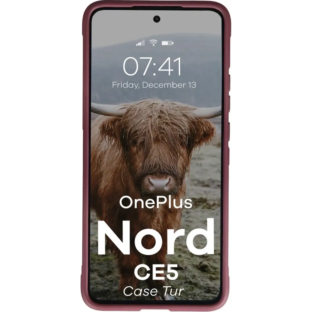 Pancerne etui Bizon Case Tur do OnePlus Nord CE5 5G burgundowe
