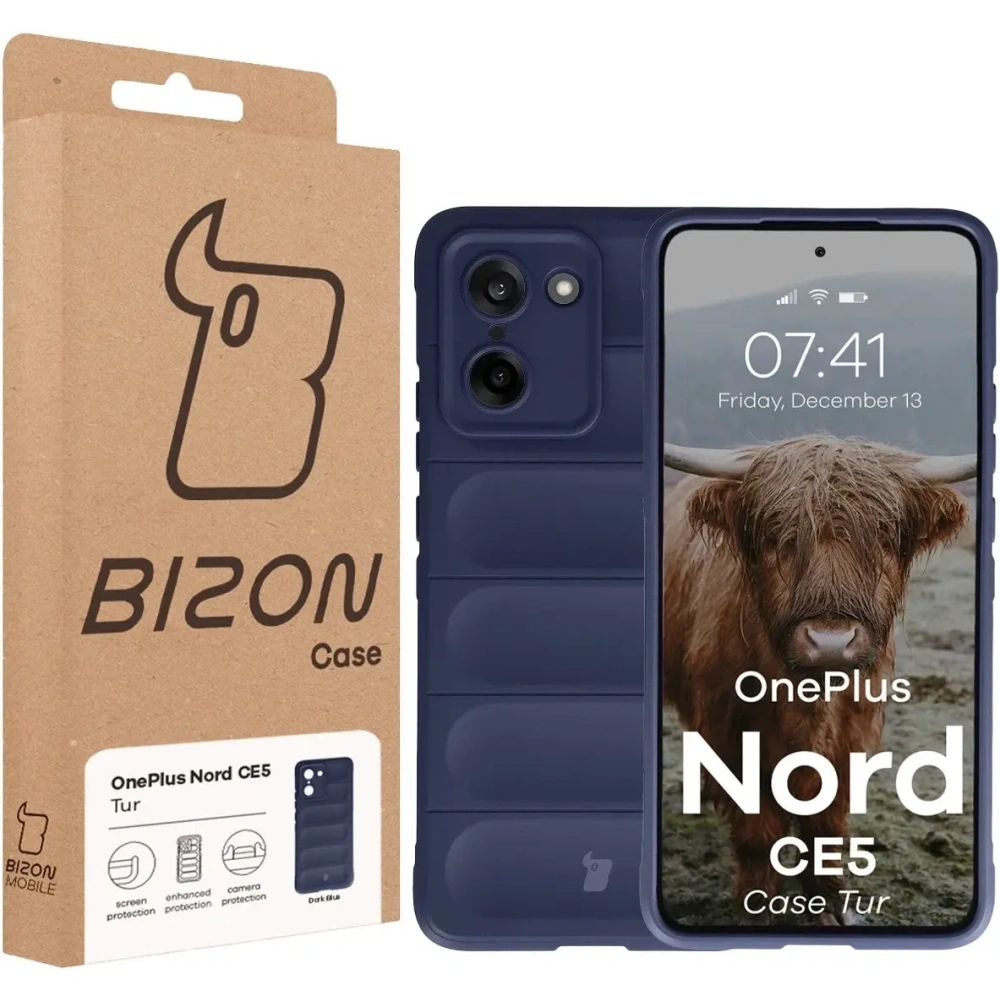 Pancerne etui Bizon Case Tur do OnePlus Nord CE5 5G granatowe