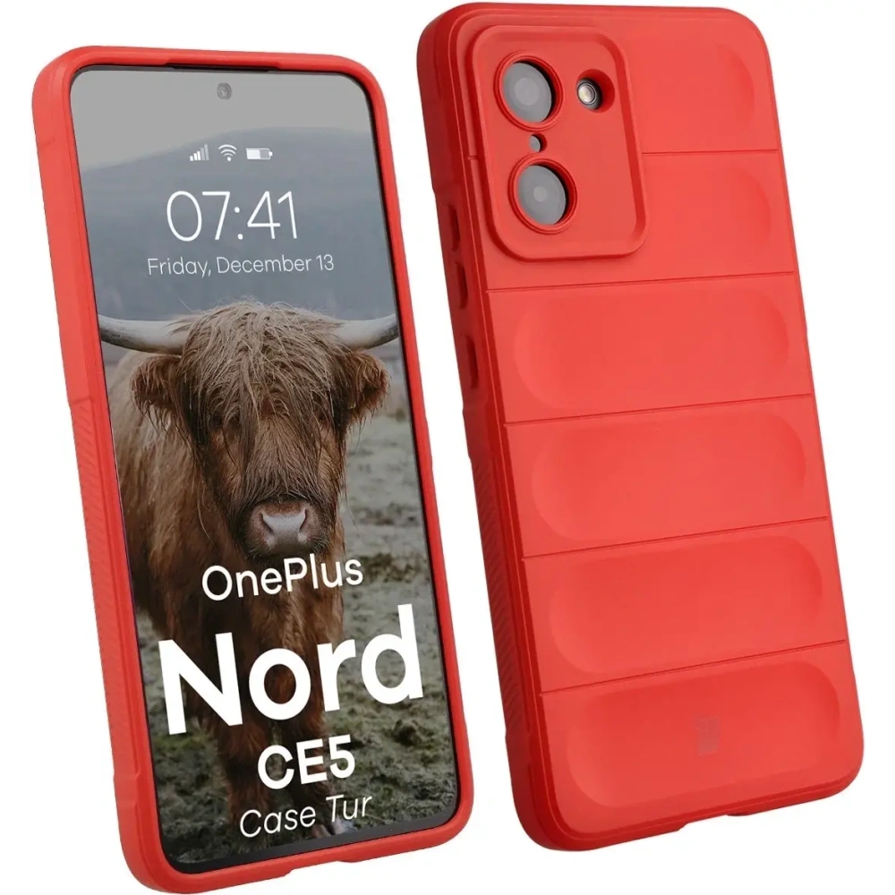Pancerne etui Bizon Case Tur do OnePlus Nord CE5 5G czerwone