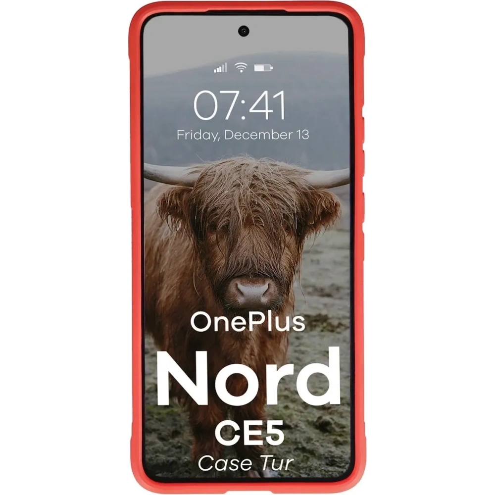 Pancerne etui Bizon Case Tur do OnePlus Nord CE5 5G czerwone