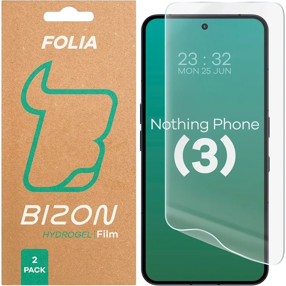 Folia hydrożelowa na ekran Bizon Glass Hydrogel Front Duo do Nothing Phone (3) [2 PACK]
