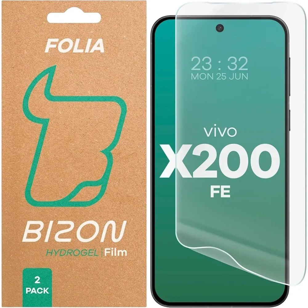 Folia hydrożelowa na ekran Bizon Glass Hydrogel Front Duo do Vivo X200 FE [2 PACK]