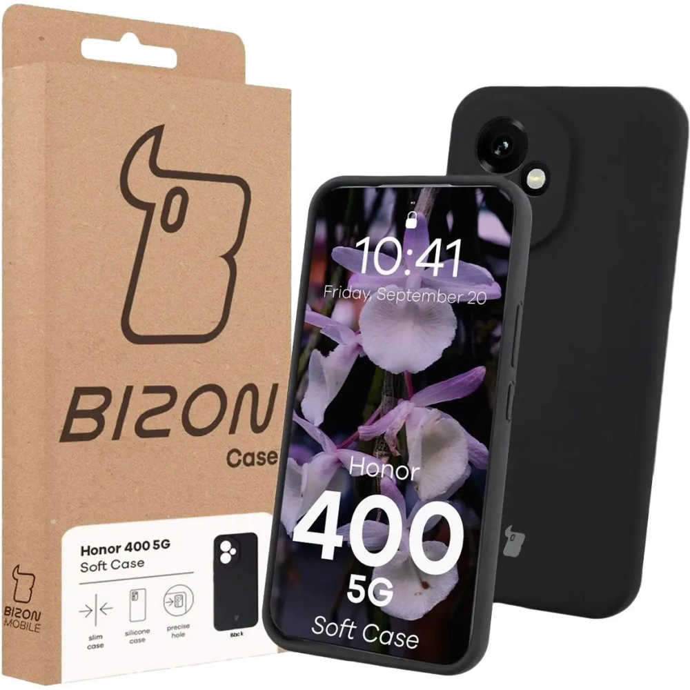 Silikonowe etui Bizon Soft Case do Honor 400 czarne