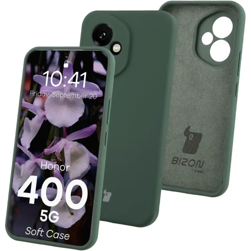Silikonowe etui Bizon Soft Case do Honor 400 ciemnozielone