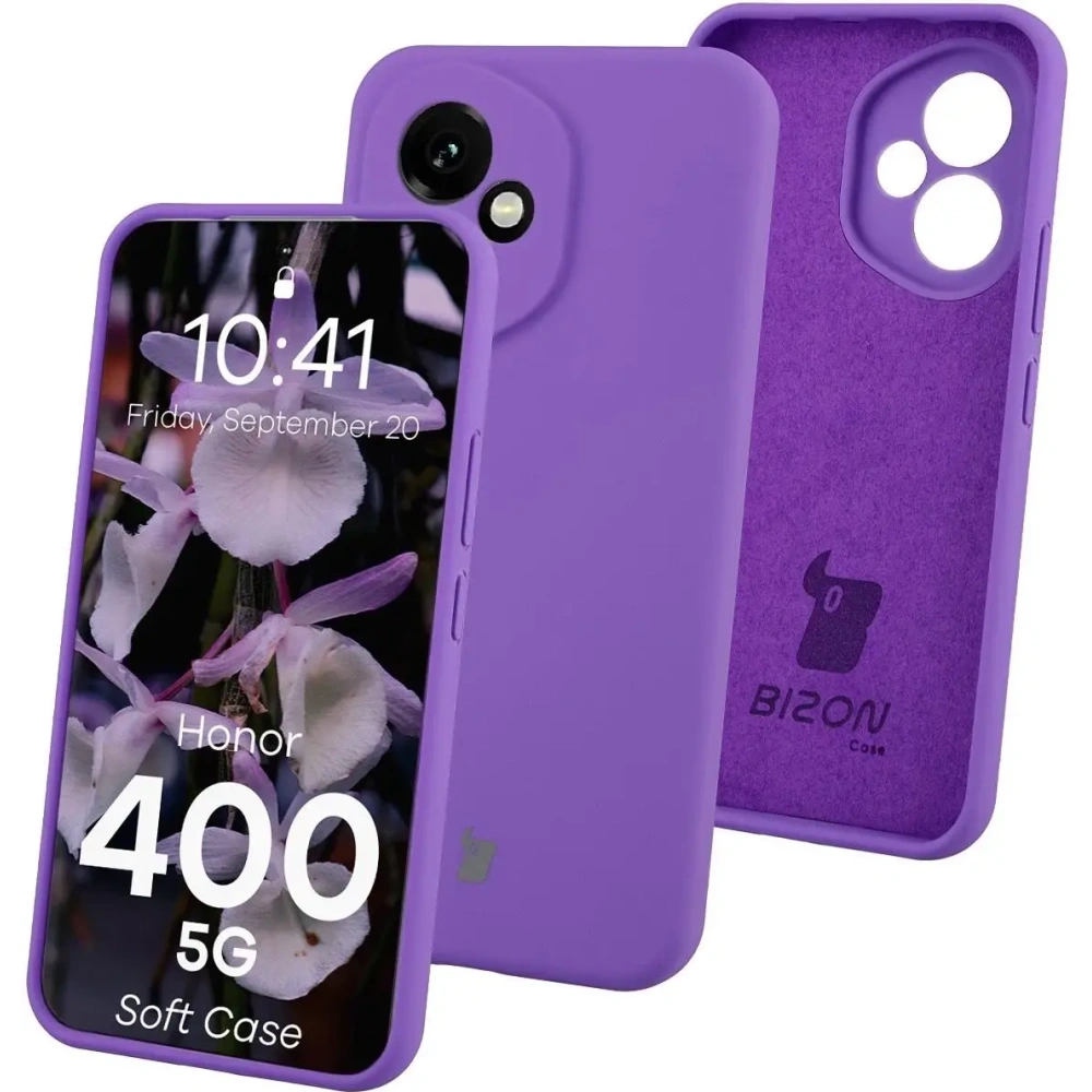 Silikonowe etui Bizon Soft Case do Honor 400 fioletowe