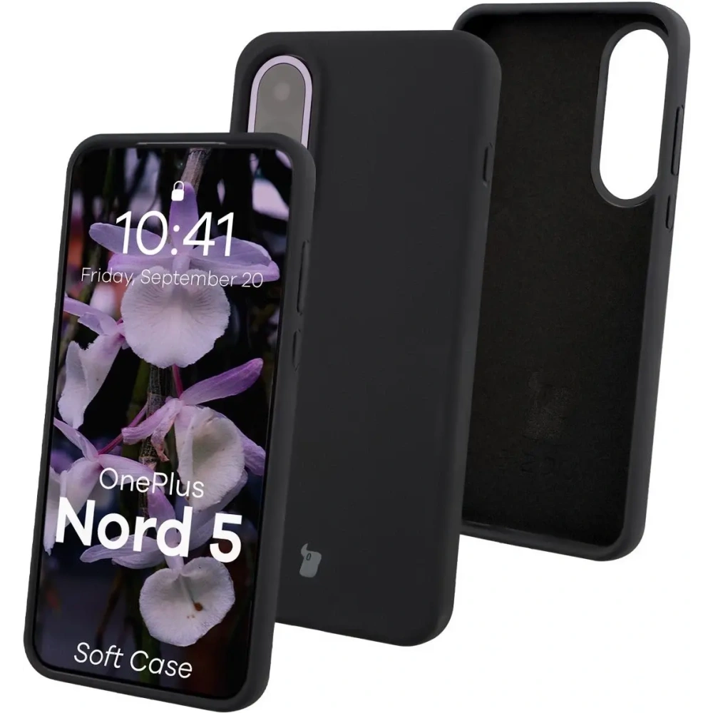 Silikonowe etui Bizon Soft Case do OnePlus Nord 5 czarne