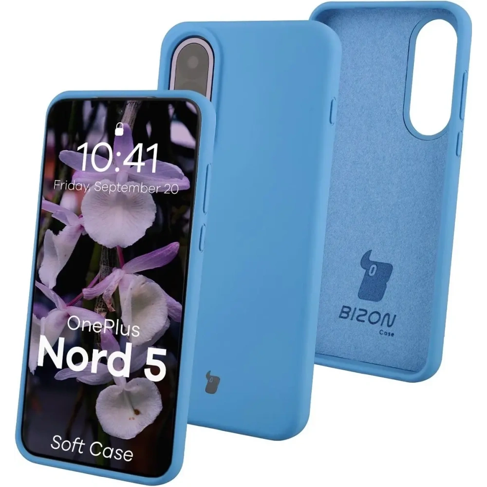 Silikonowe etui Bizon Soft Case do OnePlus Nord 5 niebieskie