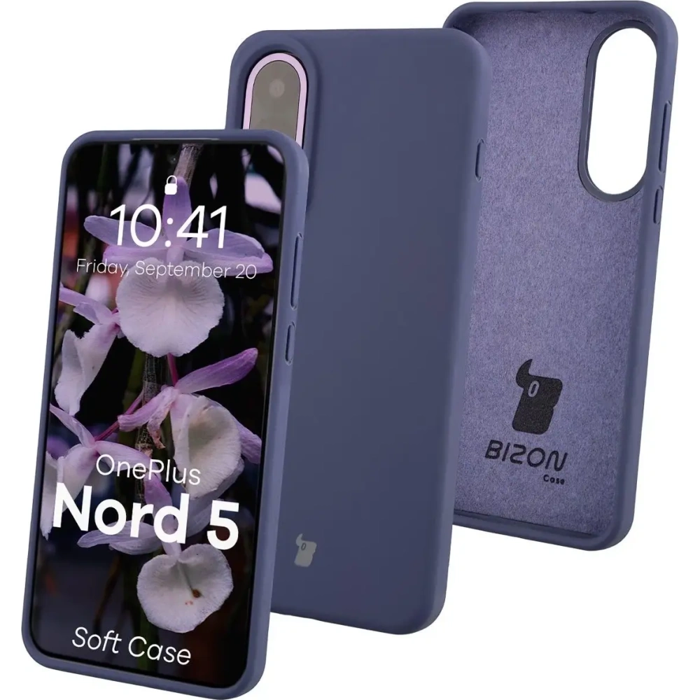 Silikonowe etui Bizon Soft Case do OnePlus Nord 5 ciemnoniebieskie