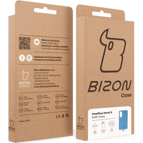 Silikonowe etui Bizon Soft Case do OnePlus Nord 5 niebieskie