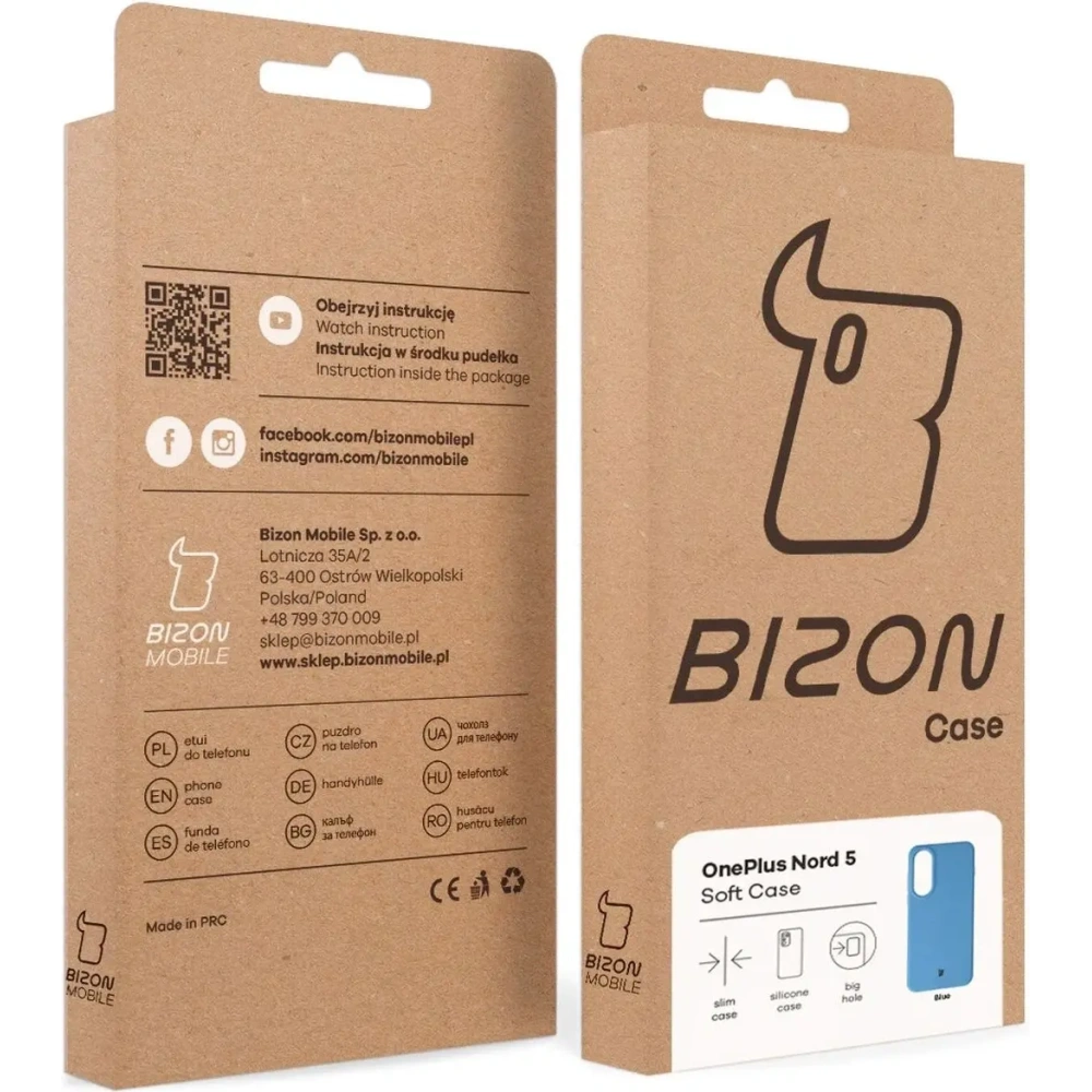 Silikonowe etui Bizon Soft Case do OnePlus Nord 5 niebieskie