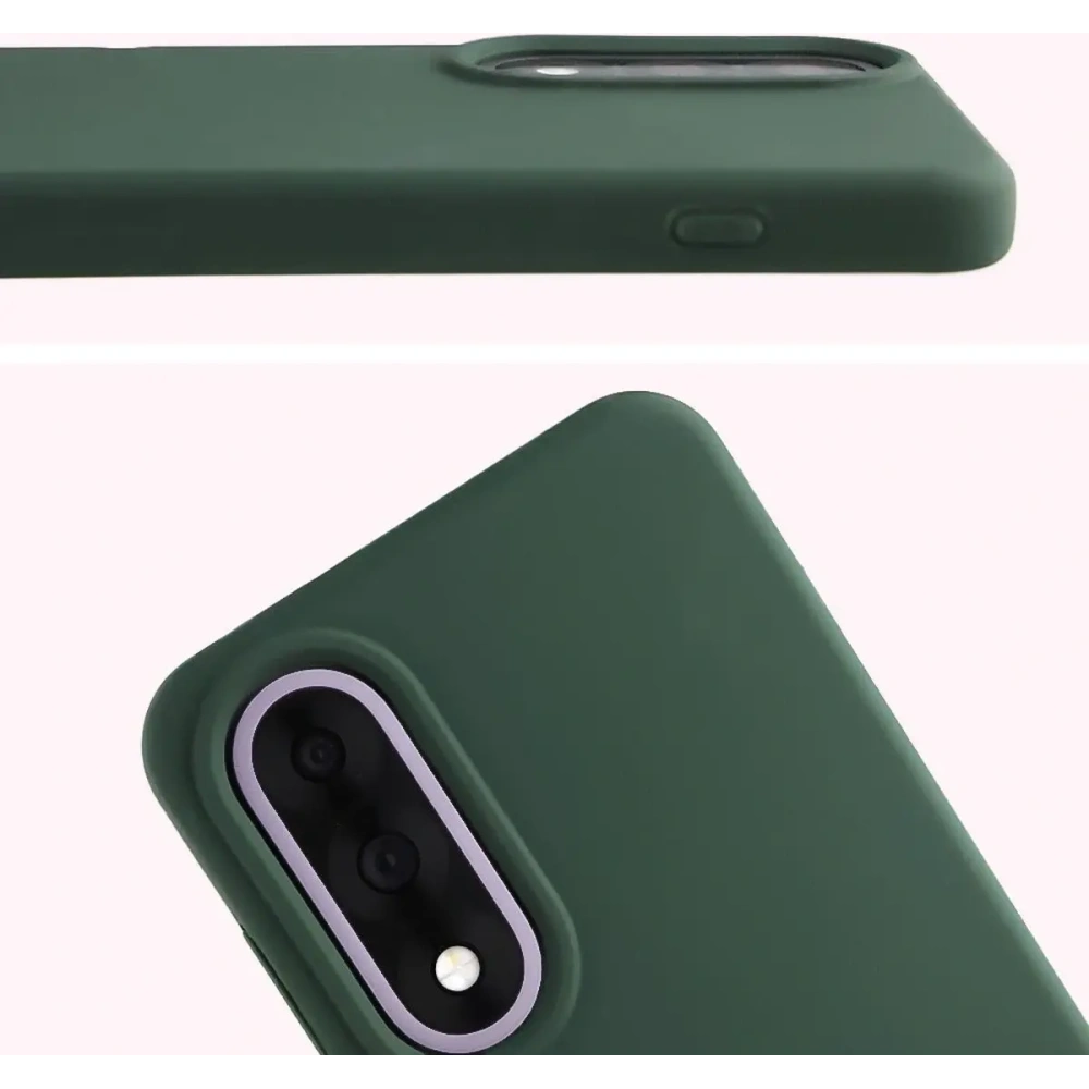 Silikonowe etui Bizon Soft Case do OnePlus Nord 5 ciemnozielone