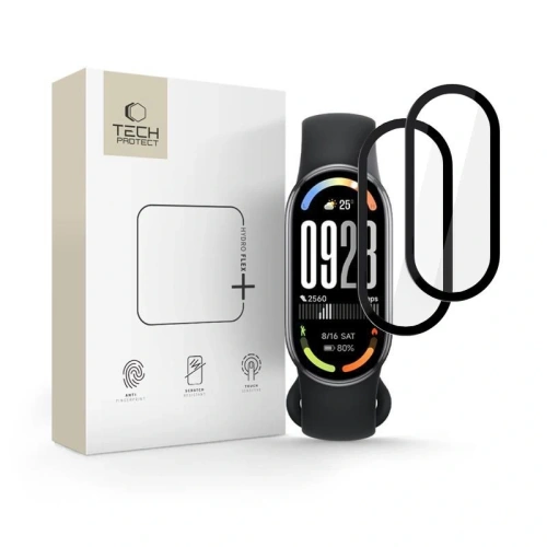 Szkło hybrydowe Tech-Protect Glass Flex+ do Xiaomi Smart Band 10 / 10 NFC Black [2 PACK]