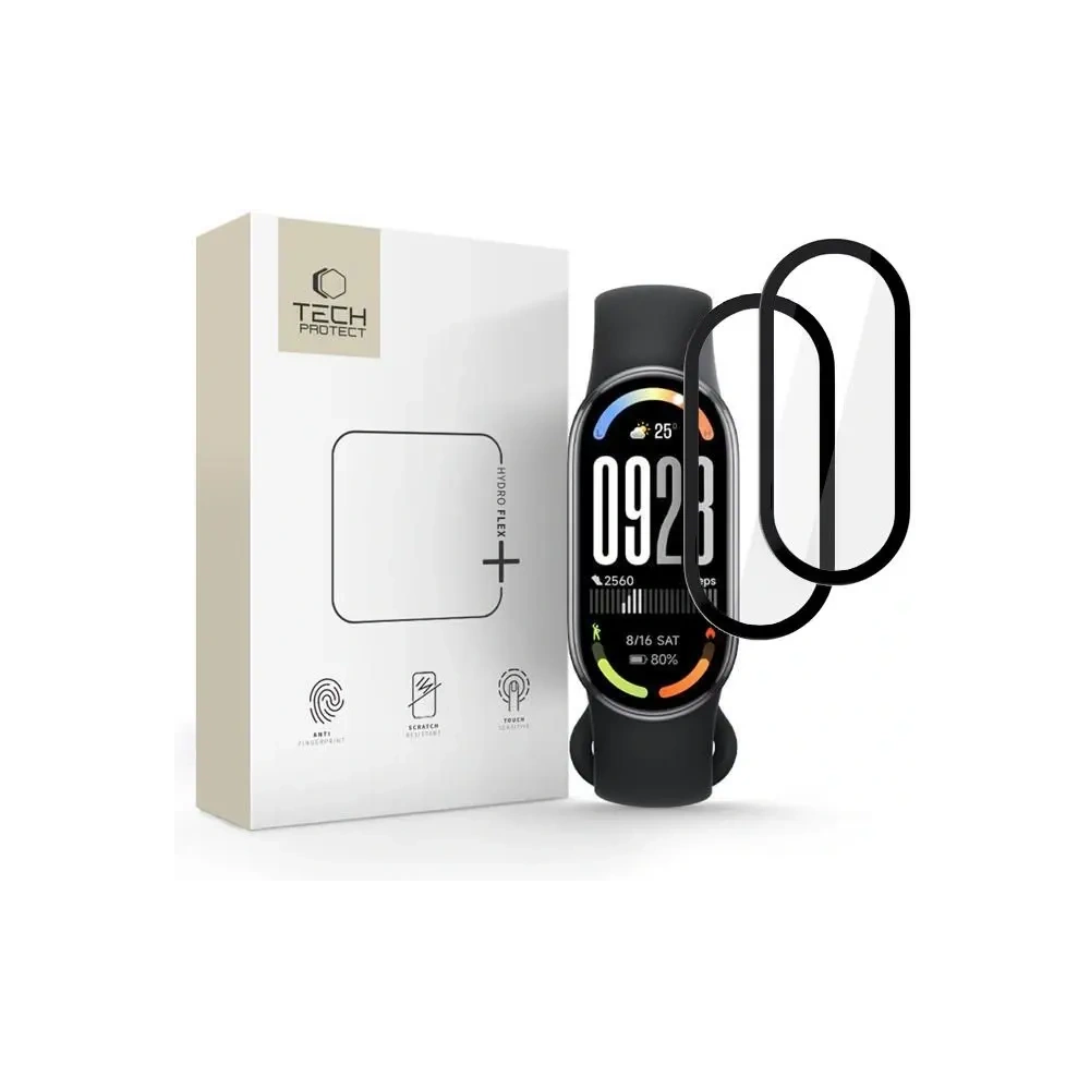 Szkło hybrydowe Tech-Protect Glass Flex+ do Xiaomi Smart Band 10 / 10 NFC Black [2 PACK]