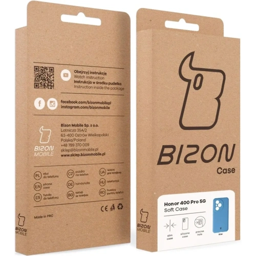 Silikonowe etui Bizon Soft Case do Honor 400 Pro niebieskie