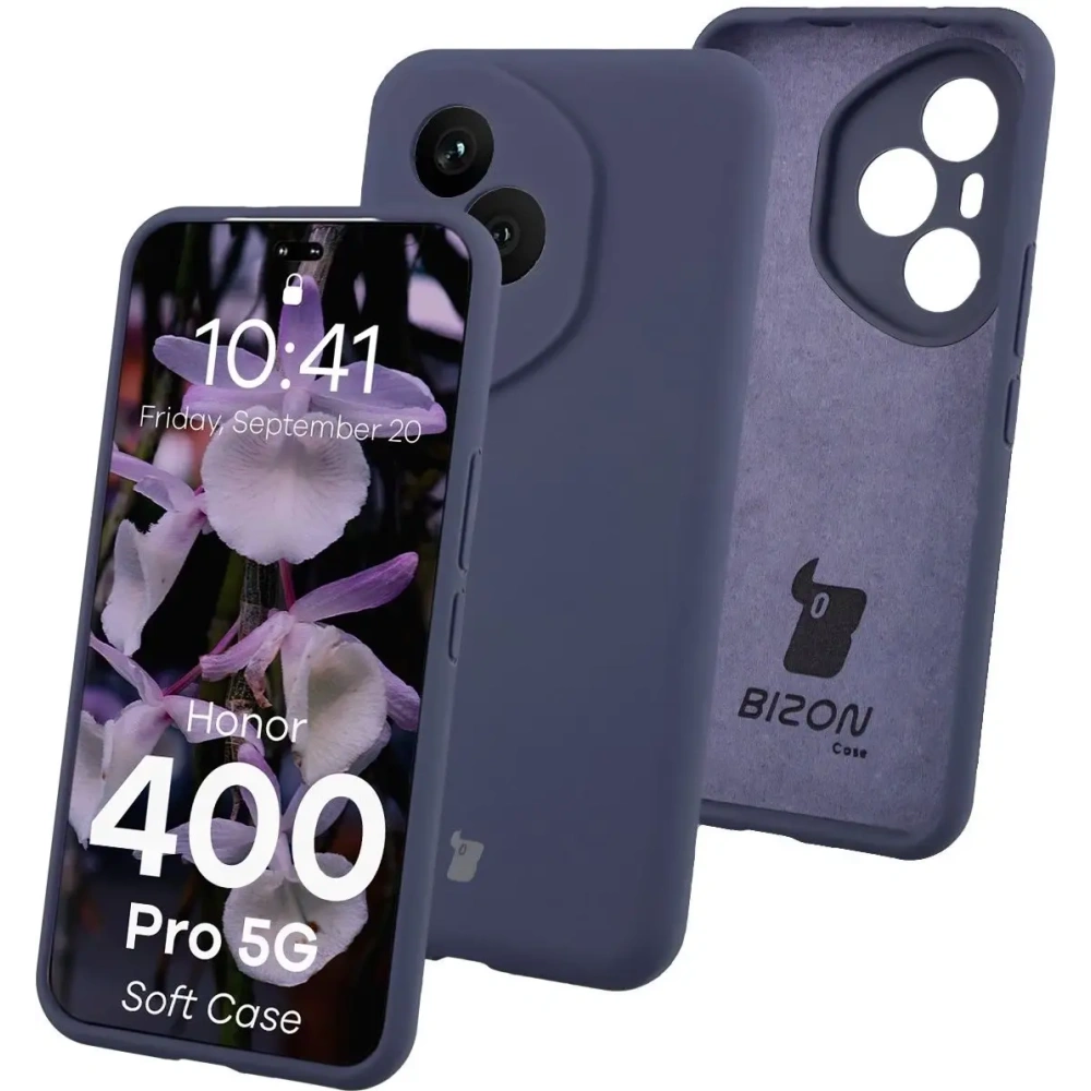Silikonowe etui Bizon Soft Case do Honor 400 Pro ciemnoniebieskie