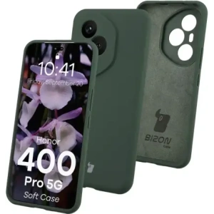Silikonowe etui Bizon Soft Case do Honor 400 Pro ciemnozielone