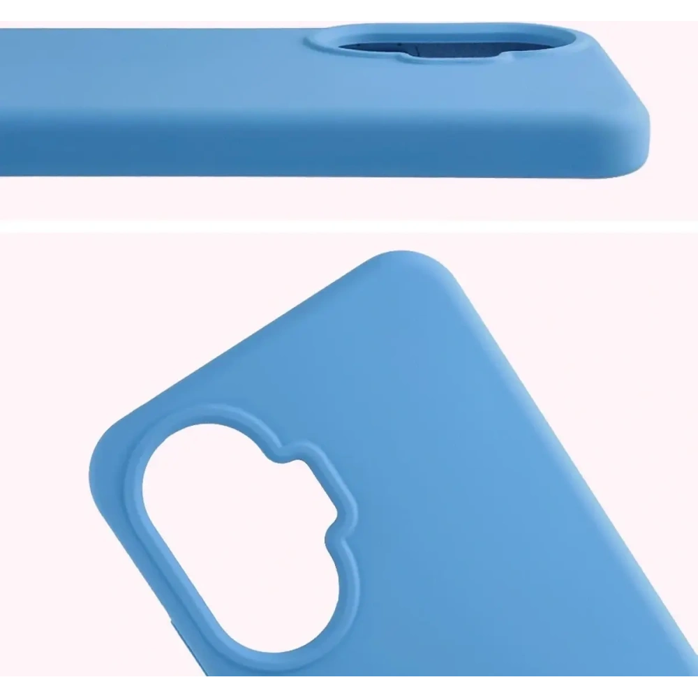Silikonowe etui Bizon Soft Case do Xiaomi POCO F7 niebieskie