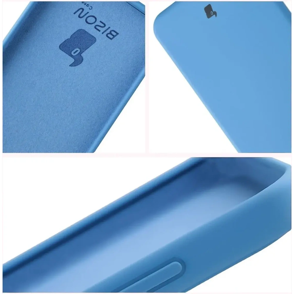 Silikonowe etui Bizon Soft Case do Xiaomi POCO F7 niebieskie