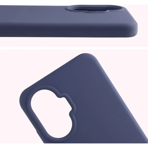 Silikonowe etui Bizon Soft Case do Xiaomi POCO F7 ciemnoniebieskie