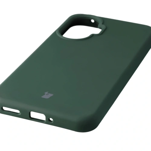 Silikonowe etui Bizon Soft Case do Xiaomi POCO F7 ciemnozielone