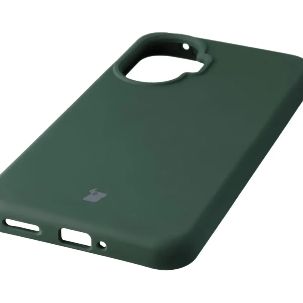 Silikonowe etui Bizon Soft Case do Xiaomi POCO F7 ciemnozielone