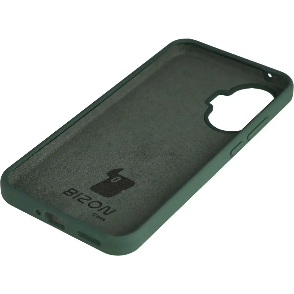 Silikonowe etui Bizon Soft Case do Xiaomi POCO F7 ciemnozielone