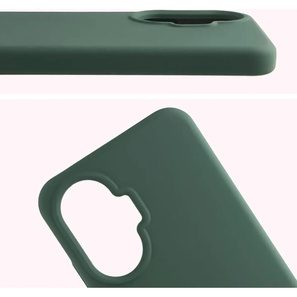 Silikonowe etui Bizon Soft Case do Xiaomi POCO F7 ciemnozielone