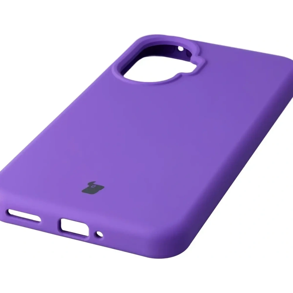 Silikonowe etui Bizon Soft Case do Xiaomi POCO F7 fioletowe