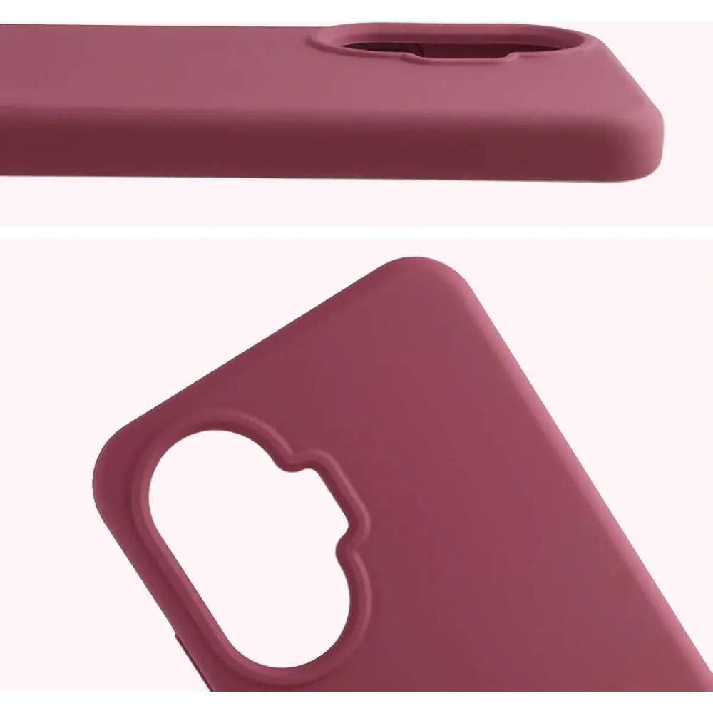 Silikonowe etui Bizon Soft Case do Xiaomi POCO F7 ciemnofioletowe