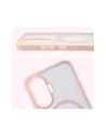 Etui z pierścieniem magnetycznym Bizon Case MatteO do Xiaomi POCO F7 przydymione-różowe