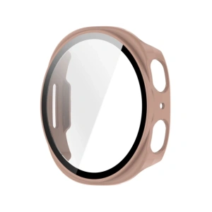 Etui ze szkłem do zegarka Bizon Case+Glass Watch do Samsung Galaxy Watch 8 40mm różowe