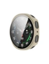 Etui ze szkłem do zegarka Bizon Case+Glass Watch do Samsung Galaxy Watch 8 40mm beżowe
