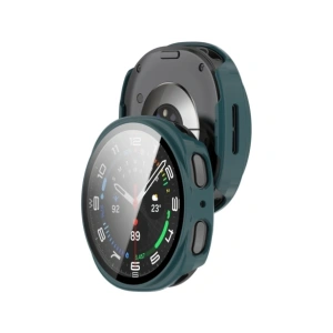 Etui ze szkłem do zegarka Bizon Case+Glass Watch do Samsung Galaxy Watch 8 40mm zielone
