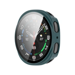 Etui ze szkłem do zegarka Bizon Case+Glass Watch do Samsung Galaxy Watch 8 40mm zielone