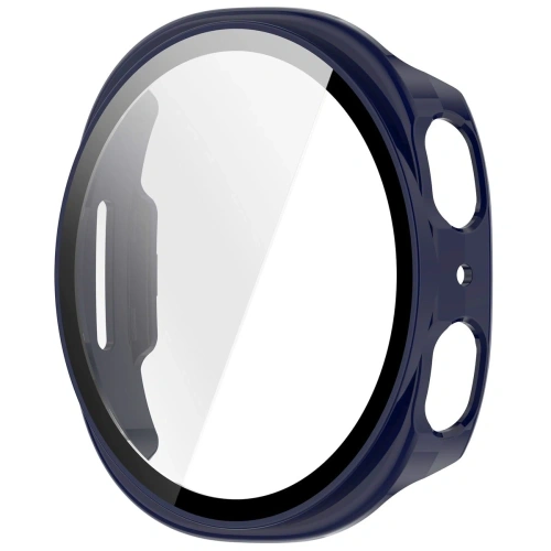 Etui ze szkłem do zegarka Bizon Case+Glass Watch do Samsung Galaxy Watch 8 40mm niebieskie