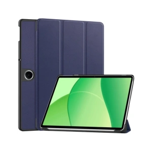Etui z klapką Bizon Case Tab Croc do OnePlus Pad Lite / Oppo Pad SE granatowe