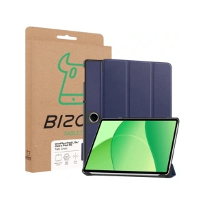 Etui z klapką Bizon Case Tab Croc do OnePlus Pad Lite / Oppo Pad SE granatowe