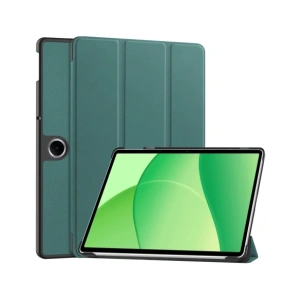 Etui z klapką Bizon Case Tab Croc do OnePlus Pad Lite / Oppo Pad SE ciemnozielone